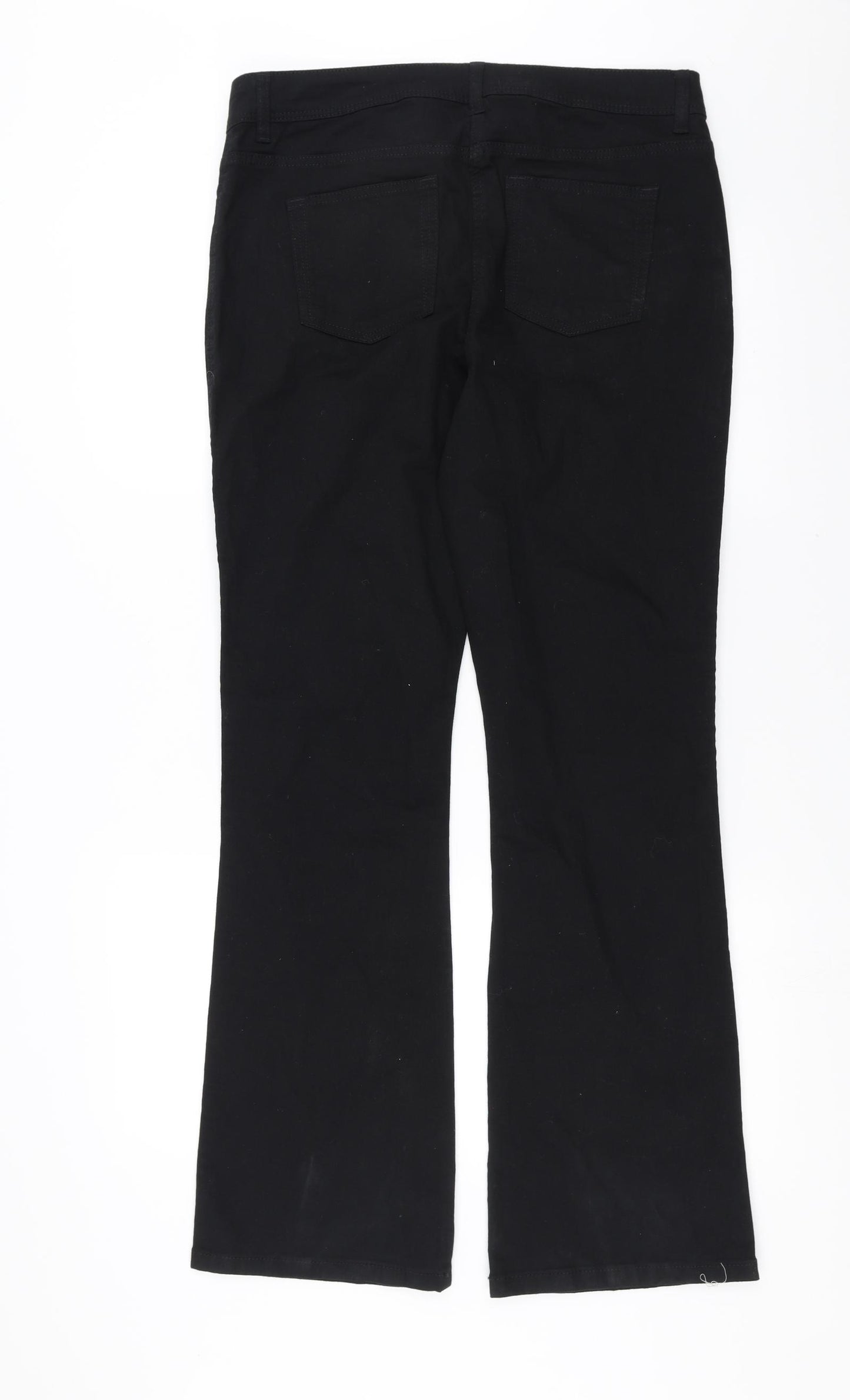 NEXT Womens Black  Denim Bootcut Jeans Size 14 L30 in