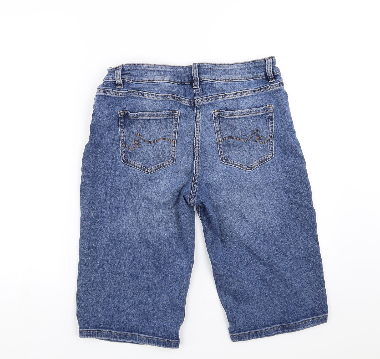 NEXT Womens Blue  Denim Bermuda Shorts Size 14
