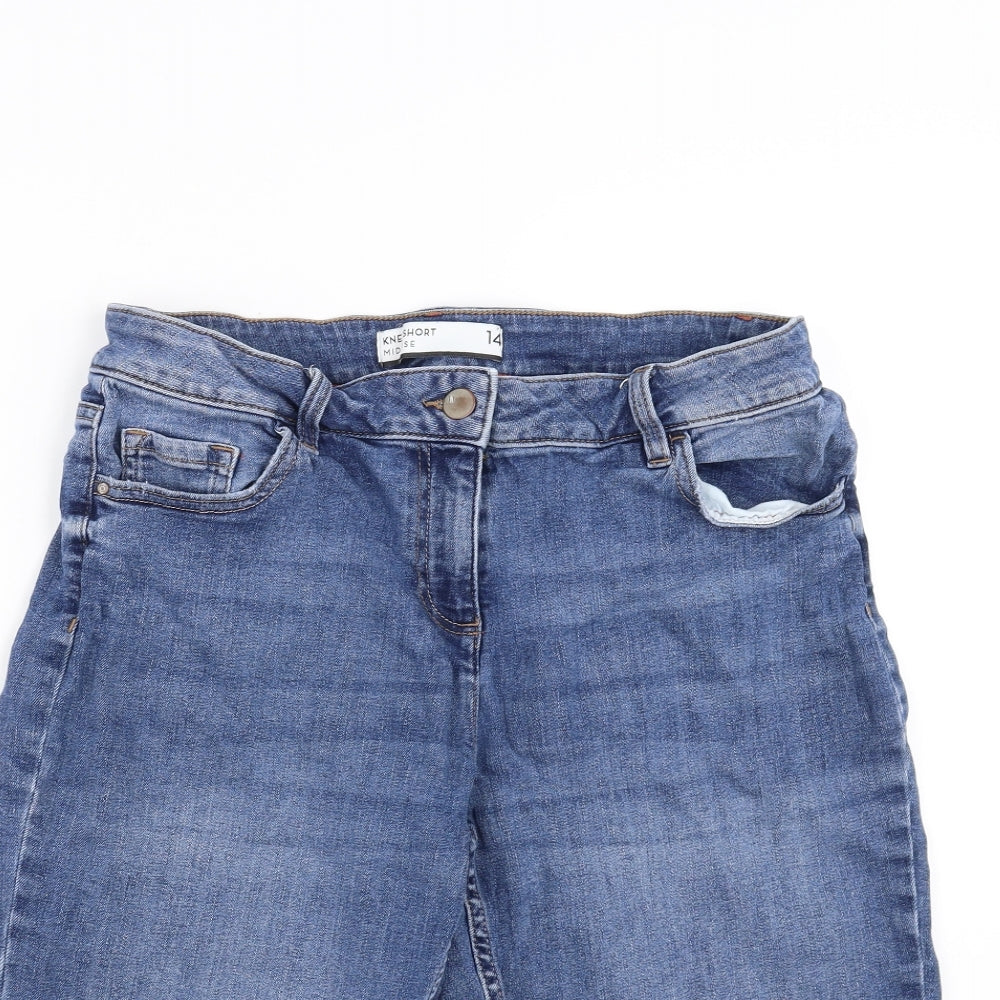 NEXT Womens Blue  Denim Bermuda Shorts Size 14