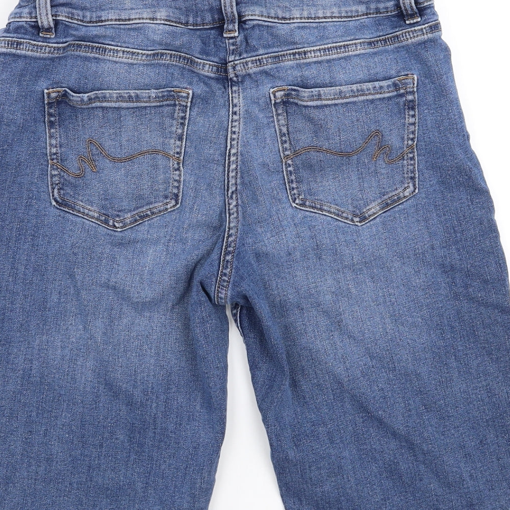 NEXT Womens Blue  Denim Bermuda Shorts Size 14