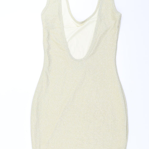 In the Style Womens Gold   Mini  Size 8  - glittery
