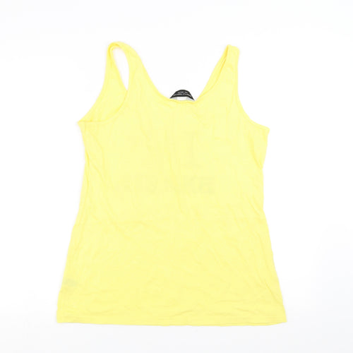 Dorothy Perkins Womens Yellow   Basic Tank Size 14  - i heart brazil