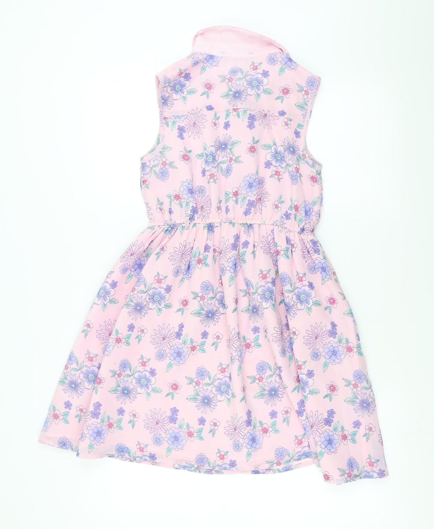 George Girls Pink Floral  Fit & Flare  Size 10-11 Years