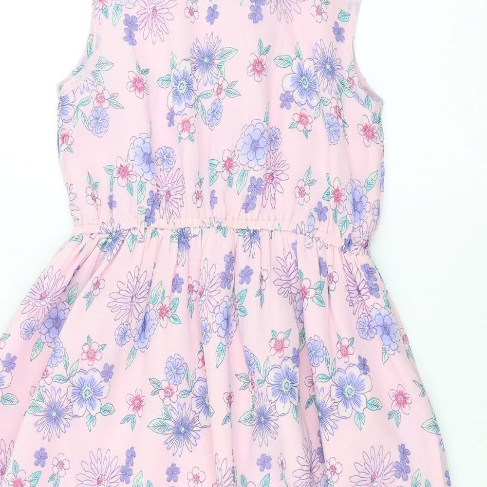 George Girls Pink Floral  Fit & Flare  Size 10-11 Years