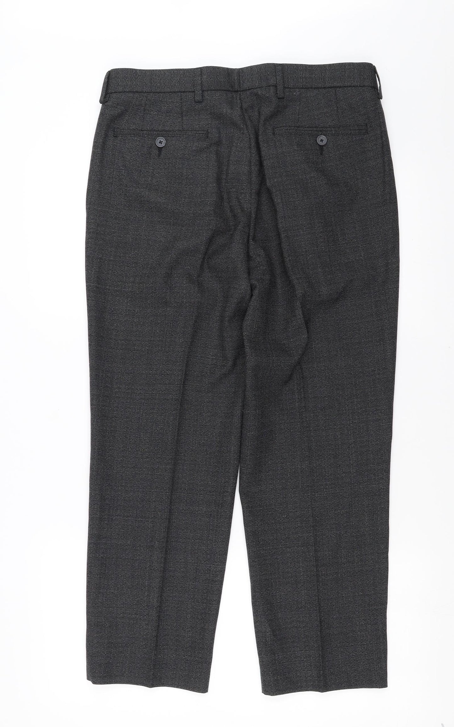 Marks and Spencer Mens Grey   Trousers  Size 32 in L26 in - short