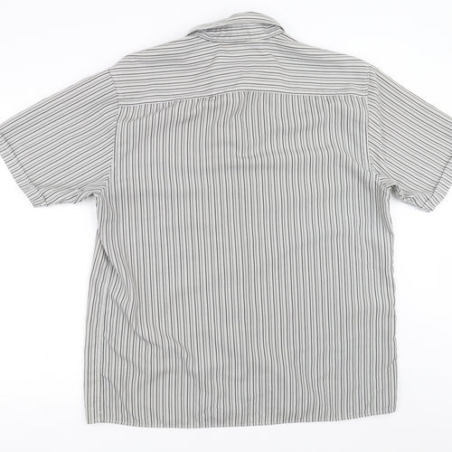 Dunnes Stores Mens Grey Striped   Button-Up Size XL