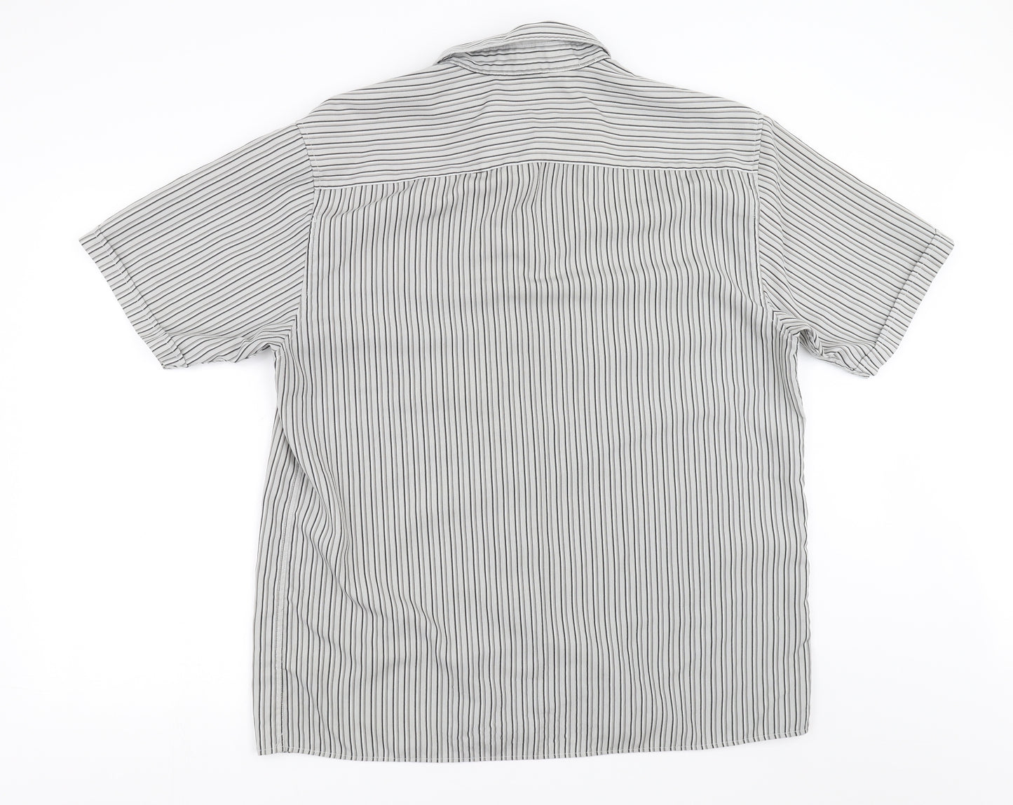 Dunnes Stores Mens Grey Striped   Button-Up Size XL