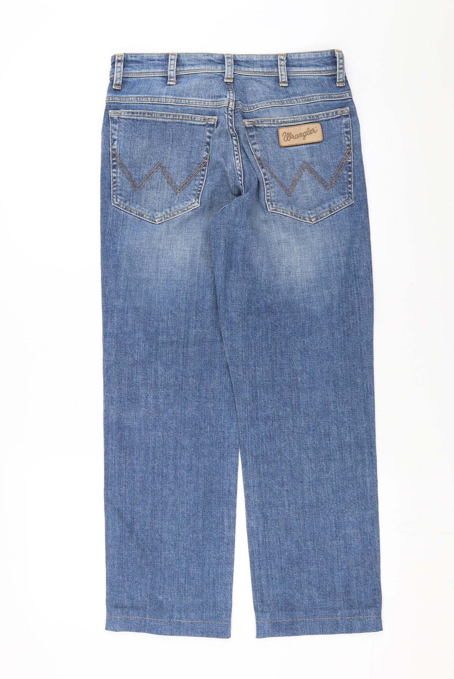Wrangler Mens Blue  Denim Straight Jeans Size 30 in L27 in