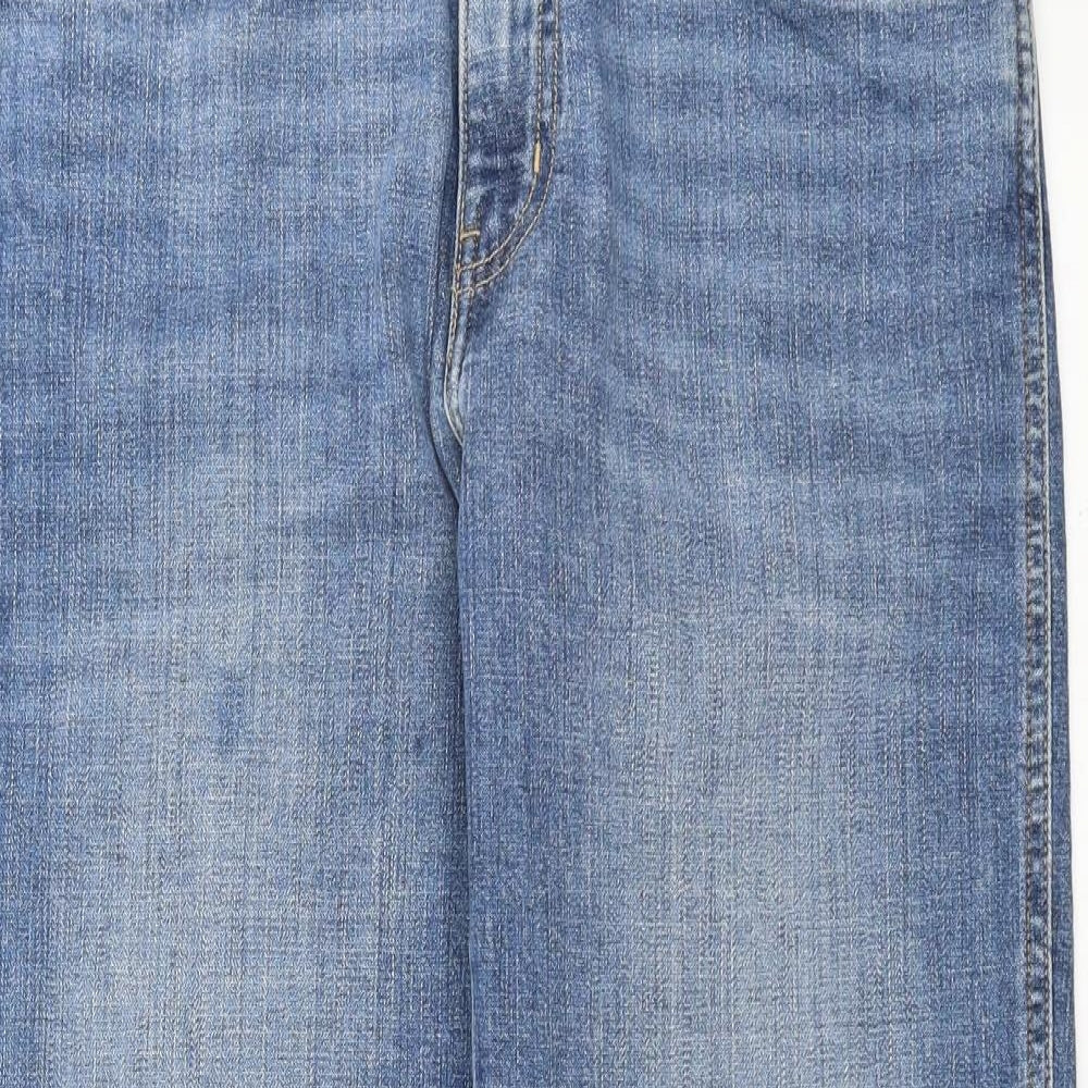 Wrangler Mens Blue  Denim Straight Jeans Size 30 in L27 in
