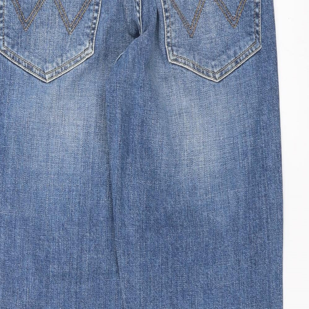 Wrangler Mens Blue  Denim Straight Jeans Size 30 in L27 in