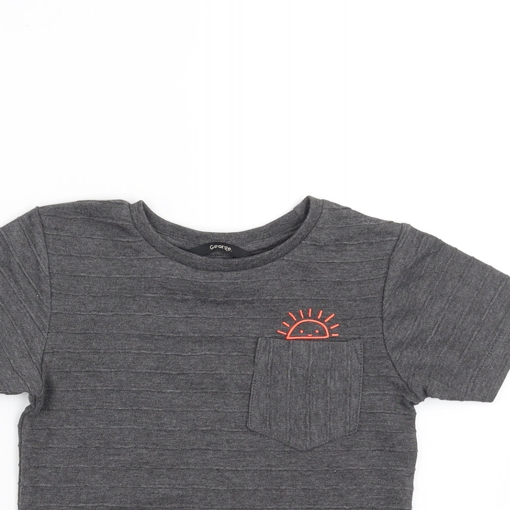 George Boys Grey   Basic T-Shirt Size 3-4 Years  - sun