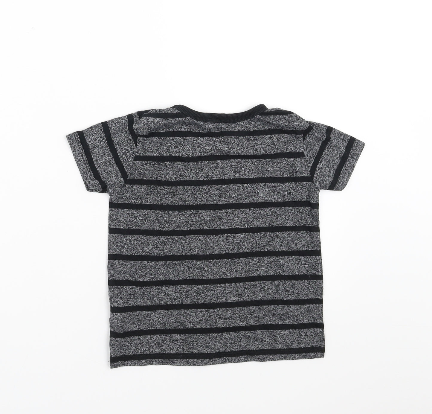 NEXT Boys Grey Striped  Basic T-Shirt Size 18-24 Months
