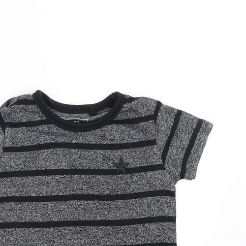NEXT Boys Grey Striped  Basic T-Shirt Size 18-24 Months