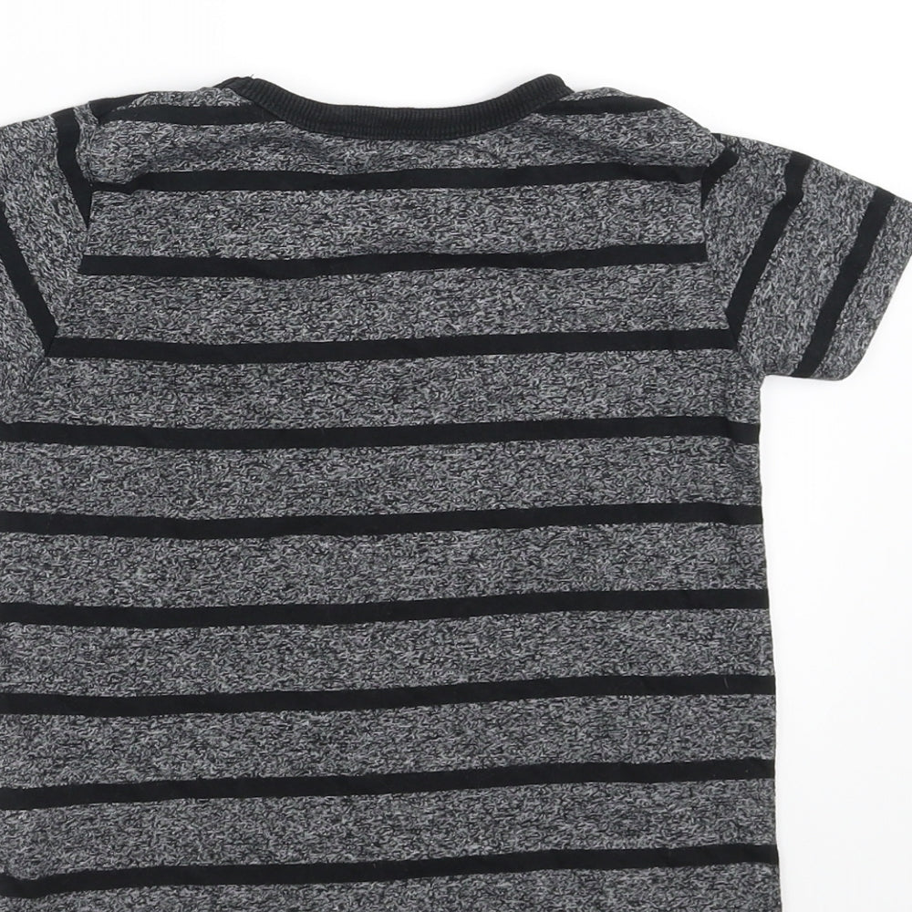 NEXT Boys Grey Striped  Basic T-Shirt Size 18-24 Months