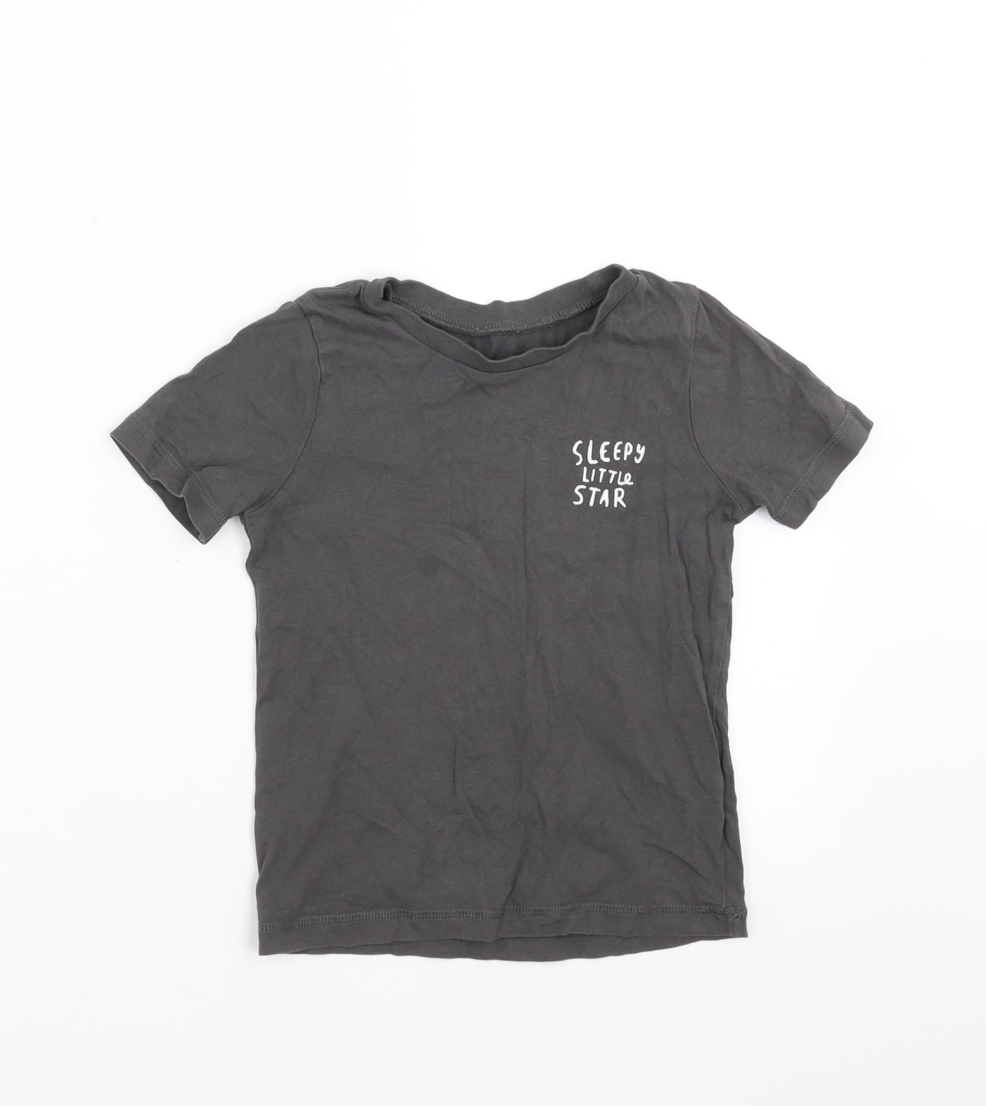 George Boys Grey   Basic T-Shirt Size 3-4 Years  - sleepy little star