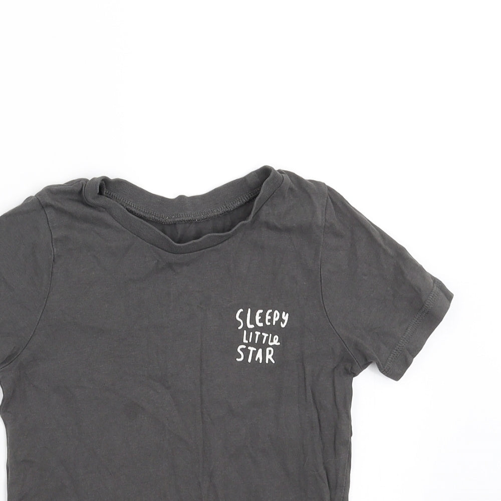George Boys Grey   Basic T-Shirt Size 3-4 Years  - sleepy little star