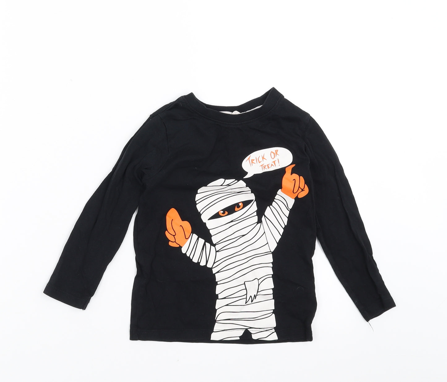 H&M Boys Black   Basic T-Shirt Size 2-3 Years  - mummy trick or treat