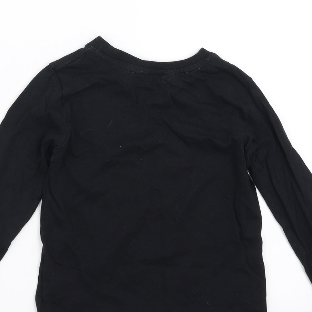 H&M Boys Black   Basic T-Shirt Size 2-3 Years  - mummy trick or treat