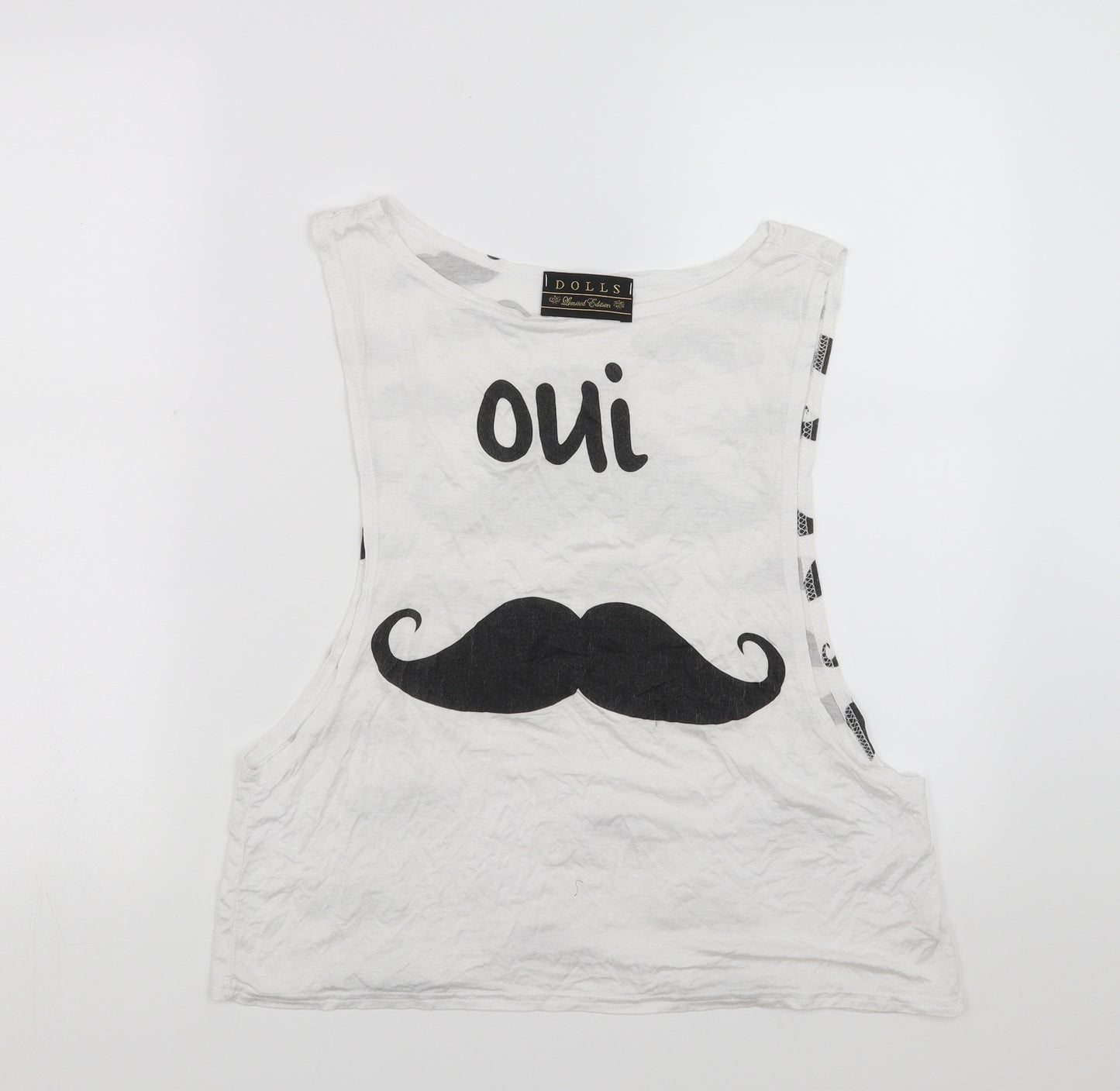 Dolls Womens White   Basic Tank Size M