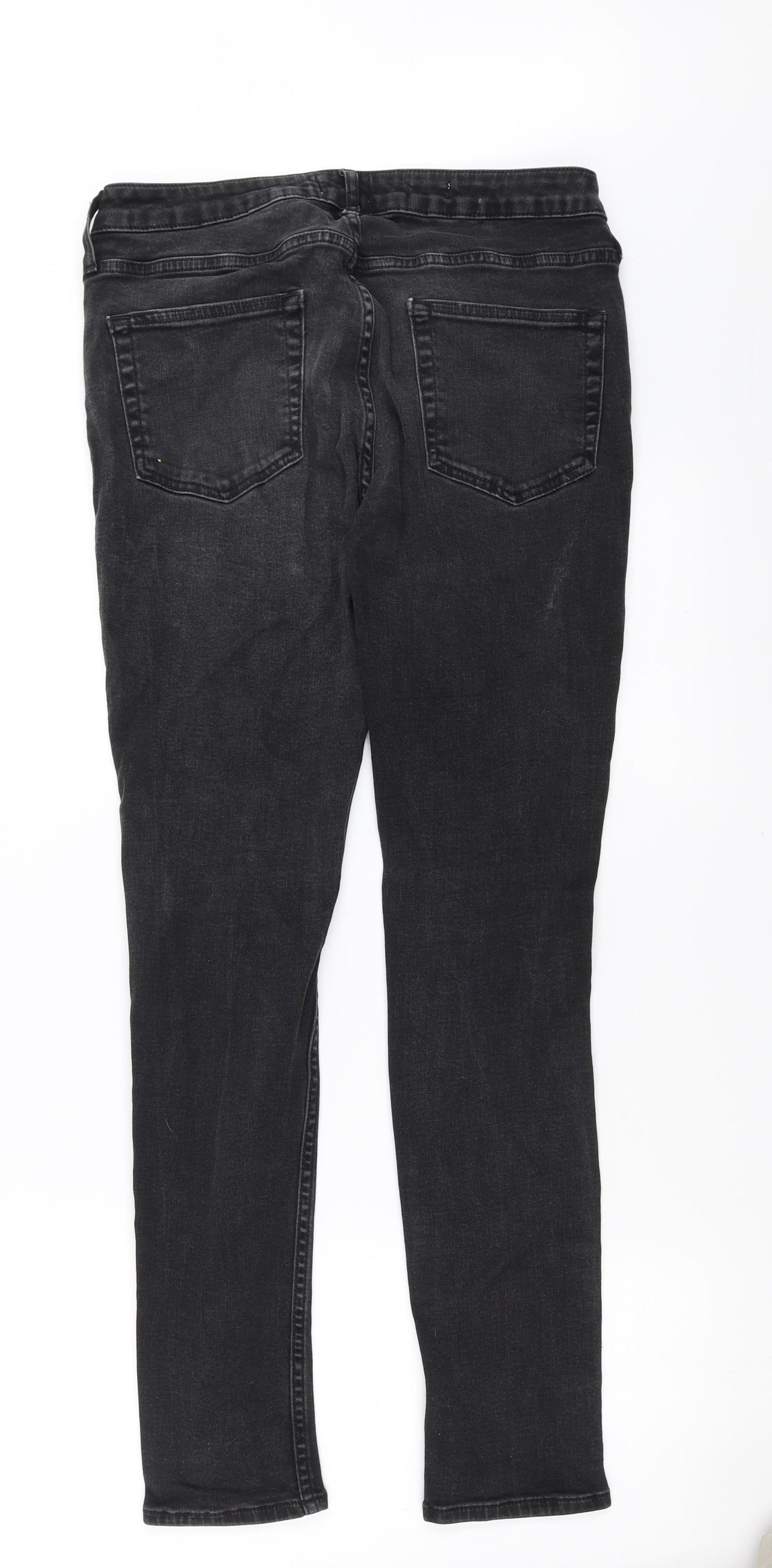 Topman Womens Grey  Denim Skinny Jeans Size 32 in L29 in