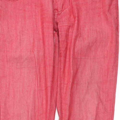 dele Womens Pink  Denim Straight Jeans Size 12 L31 in