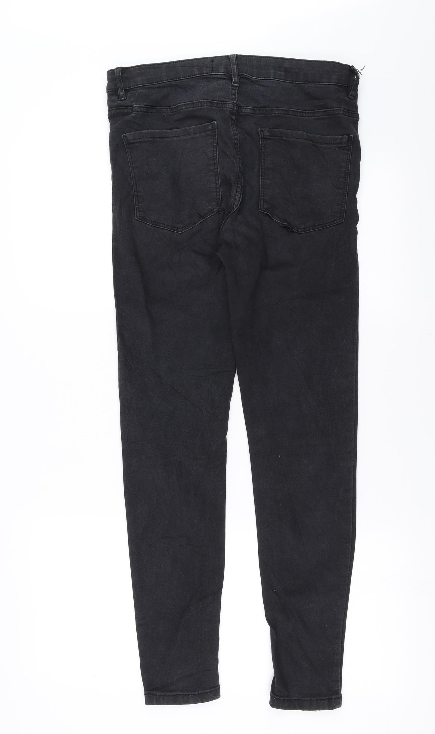 sinsay Womens Black  Denim Skinny Jeans Size 12 L29 in