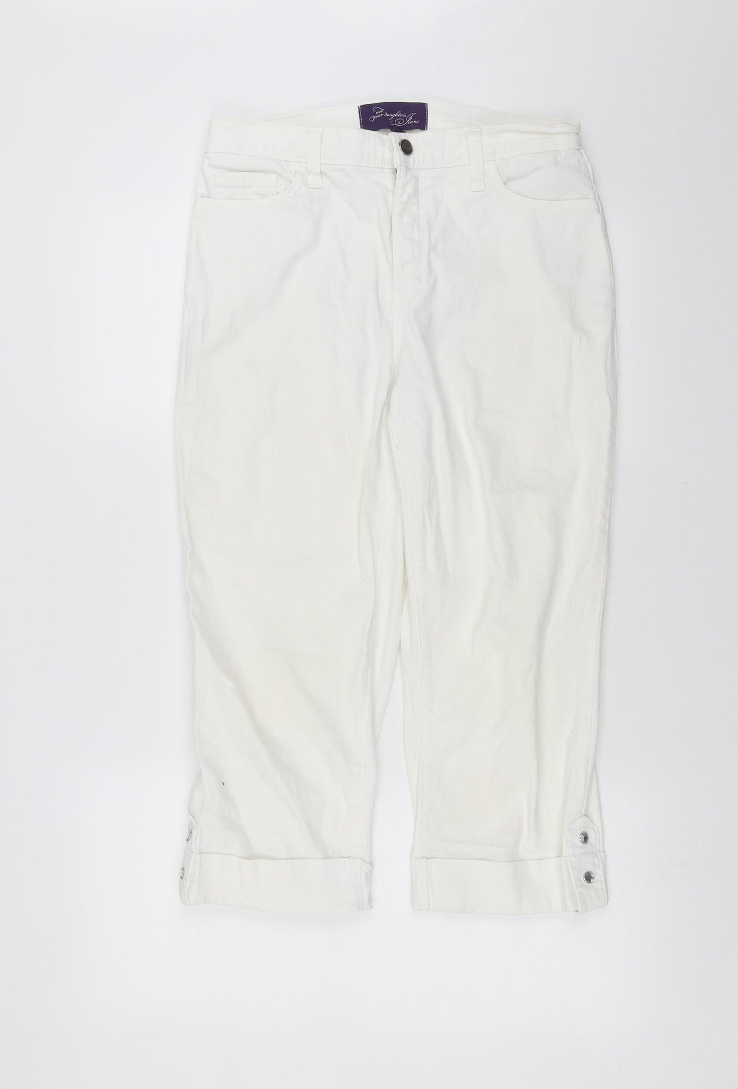 Not your daughter's jeans Womens White  Denim Cropped Jeans Size 6 L20 in
