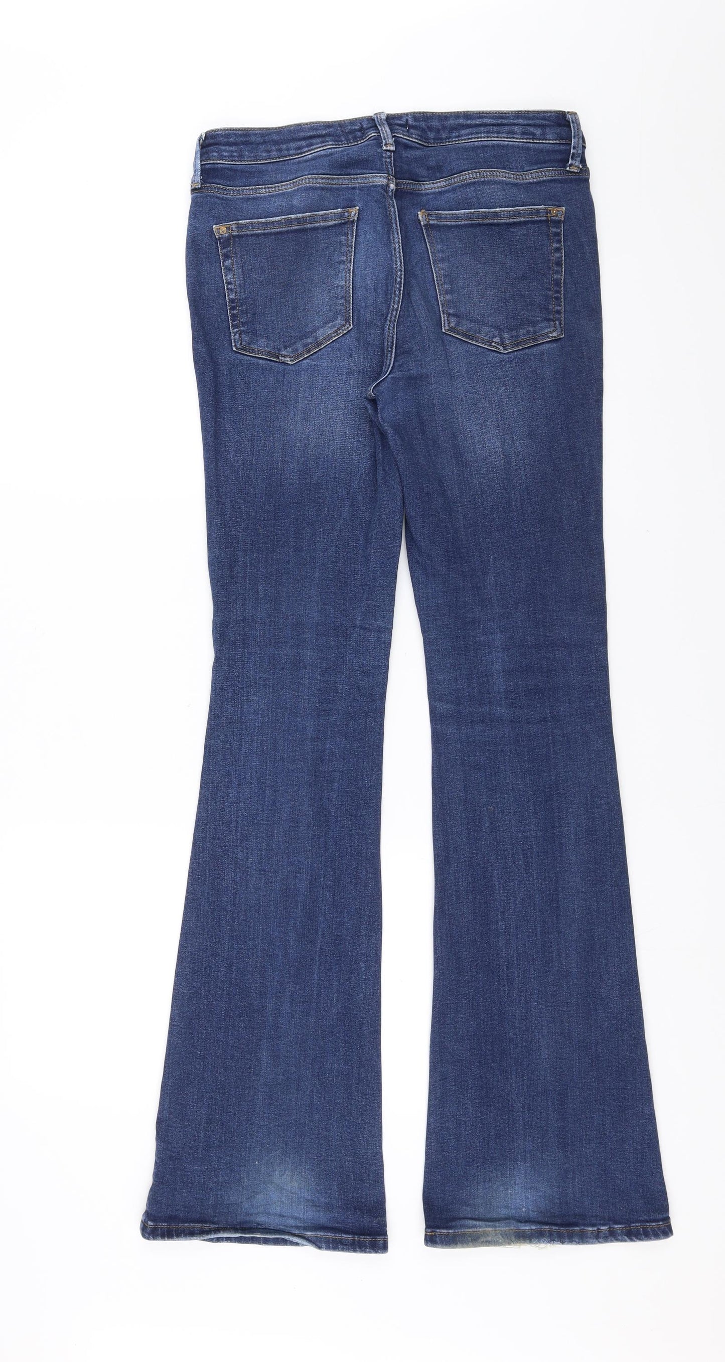 River Island Womens Blue  Denim Flared Jeans Size 12 L32 in