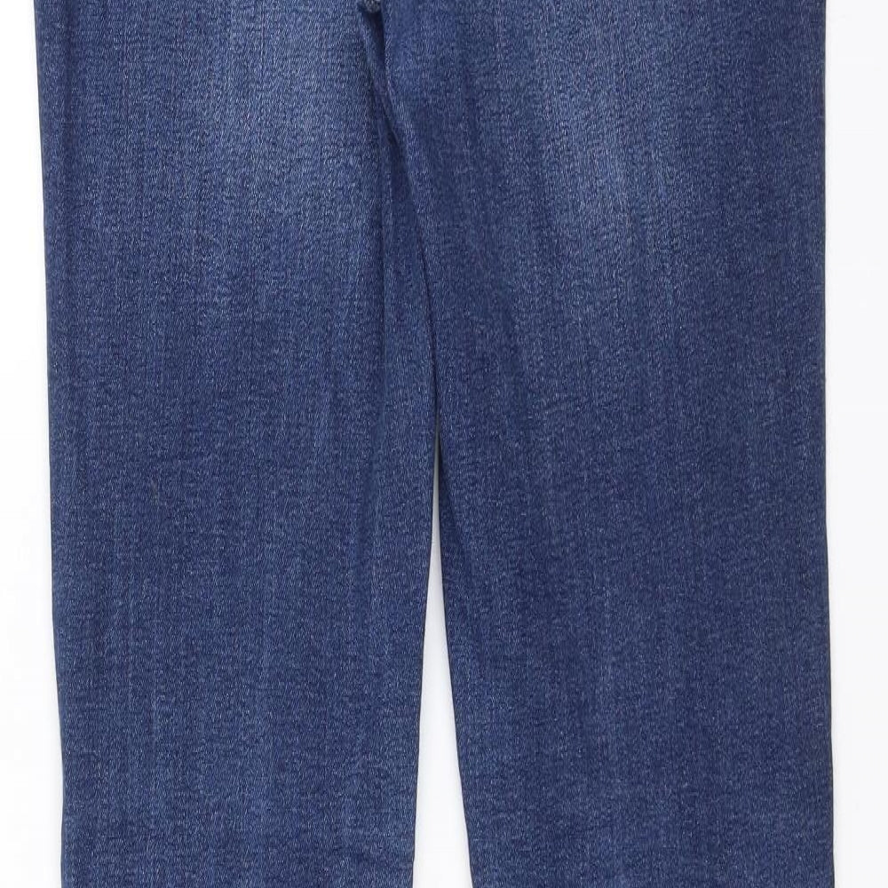 River Island Womens Blue  Denim Flared Jeans Size 12 L32 in