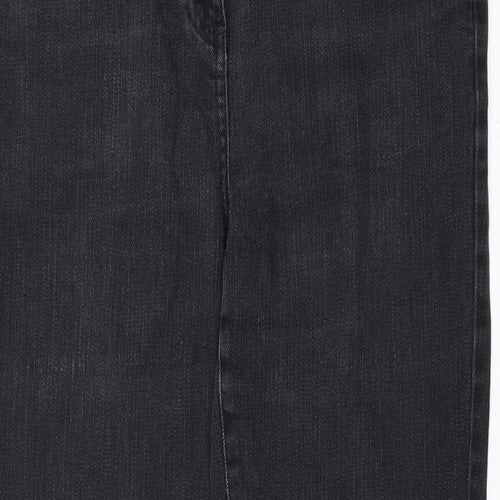 George Womens Black  Denim Straight Jeans Size 14 L27 in