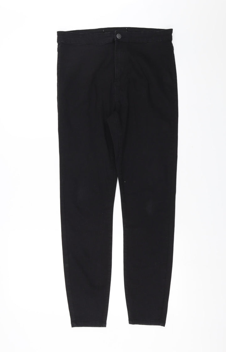Preworn Womens Black  Denim Skinny Jeans Size 30 in L28 in