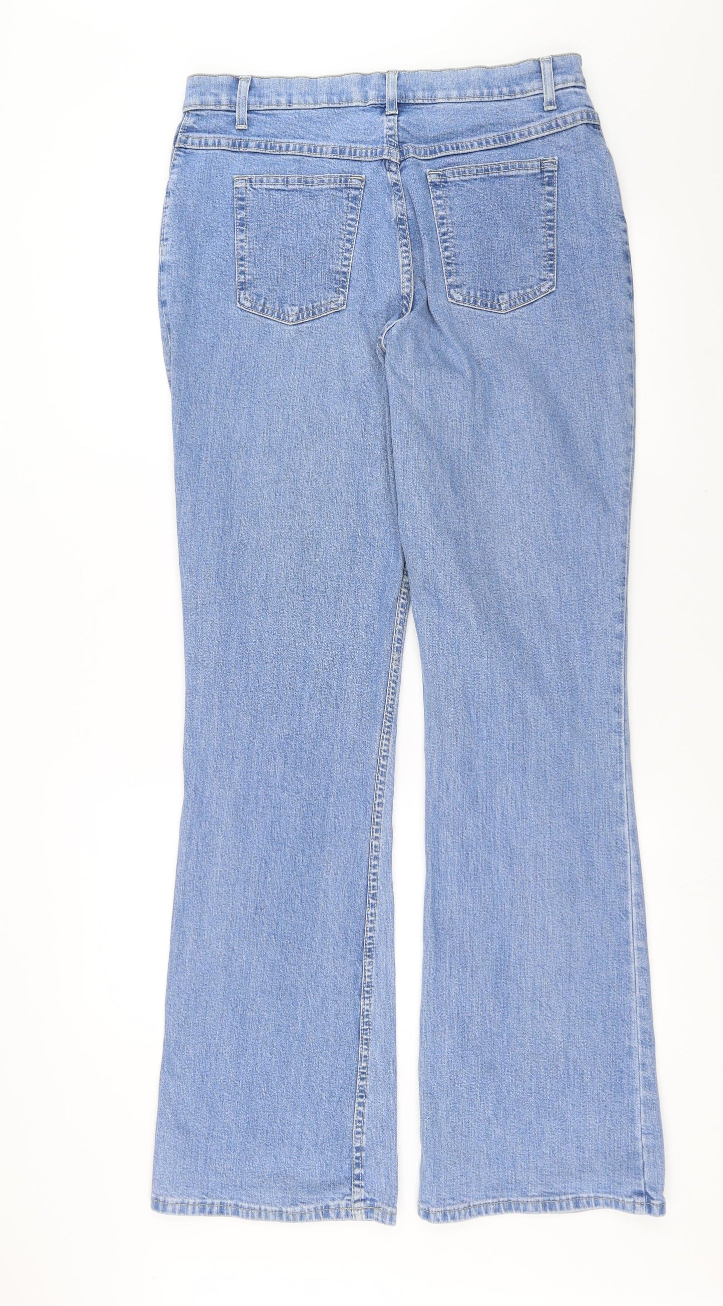 Marks and Spencer Womens Blue  Denim Bootcut Jeans Size 16 L33 in - Long leg