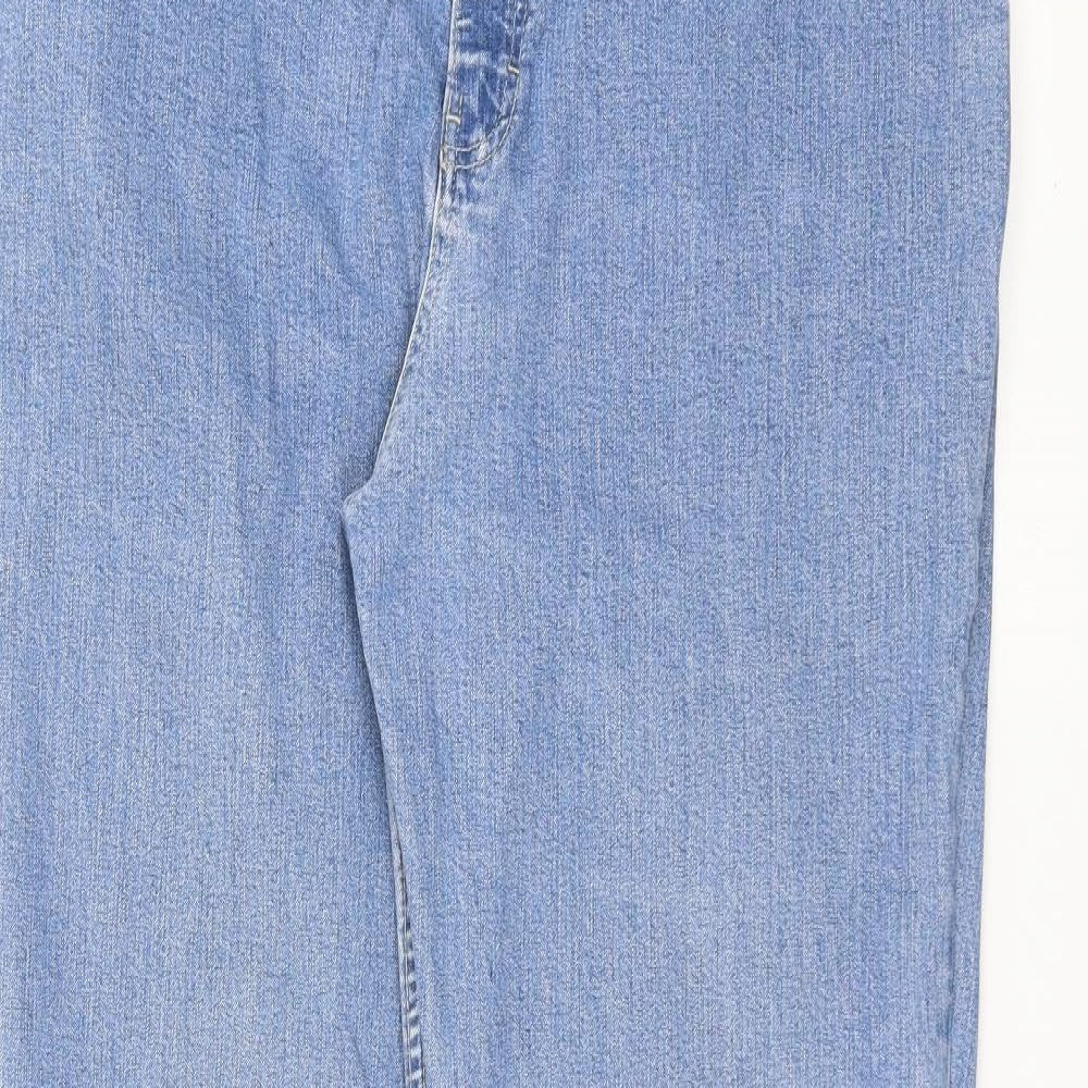 Marks and Spencer Womens Blue  Denim Bootcut Jeans Size 16 L33 in - Long leg