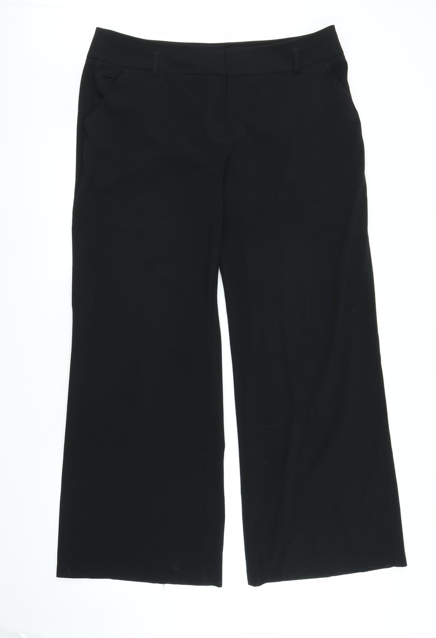 M&S Womens Black   Trousers  Size 16 L28 in