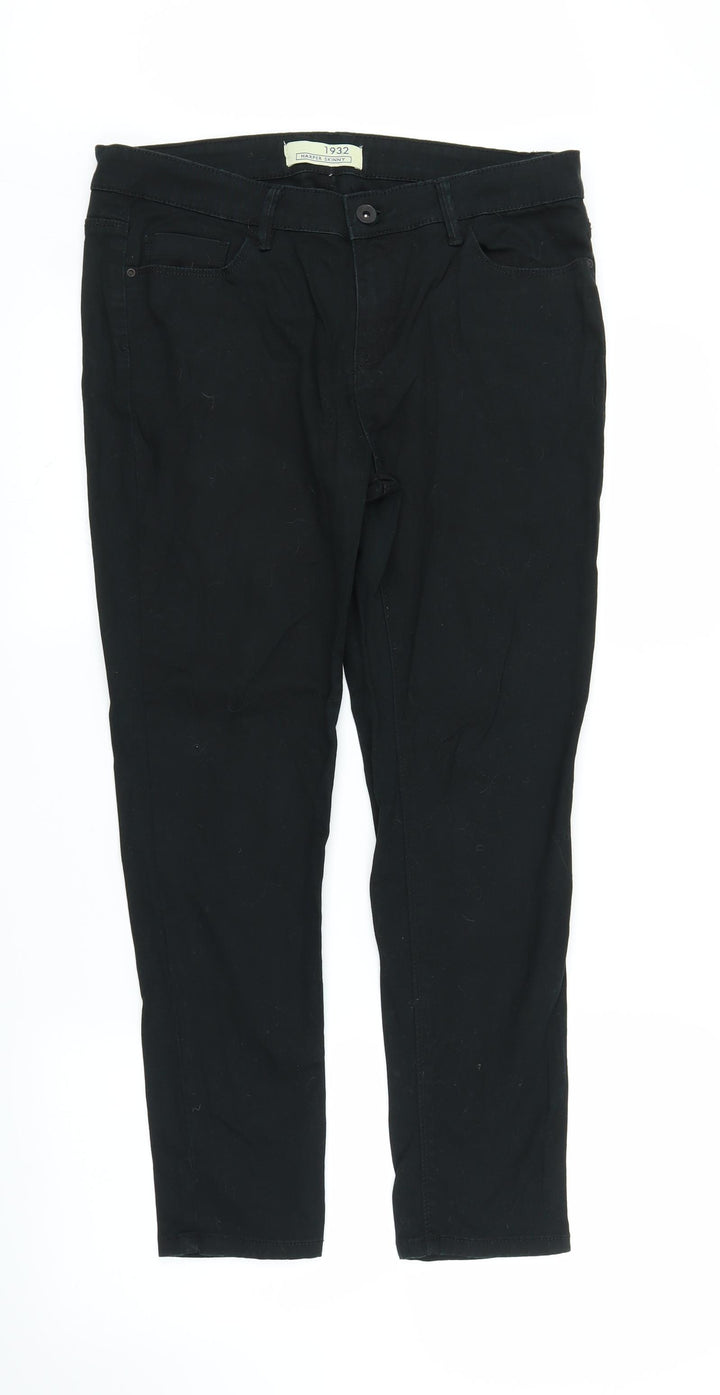 South Womens Black Denim Skinny Jeans Size 14 L27 in