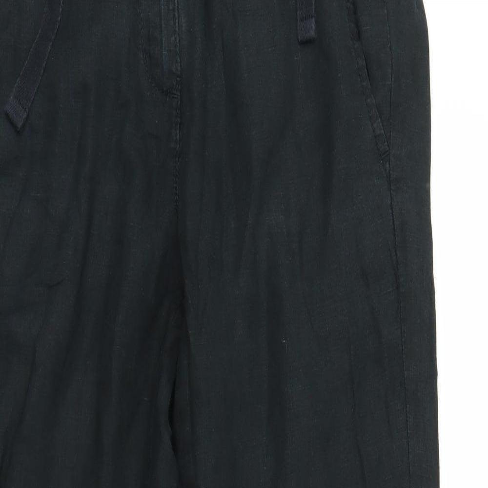 M&S Womens Black   Capri Trousers Size 8 L25.5 in