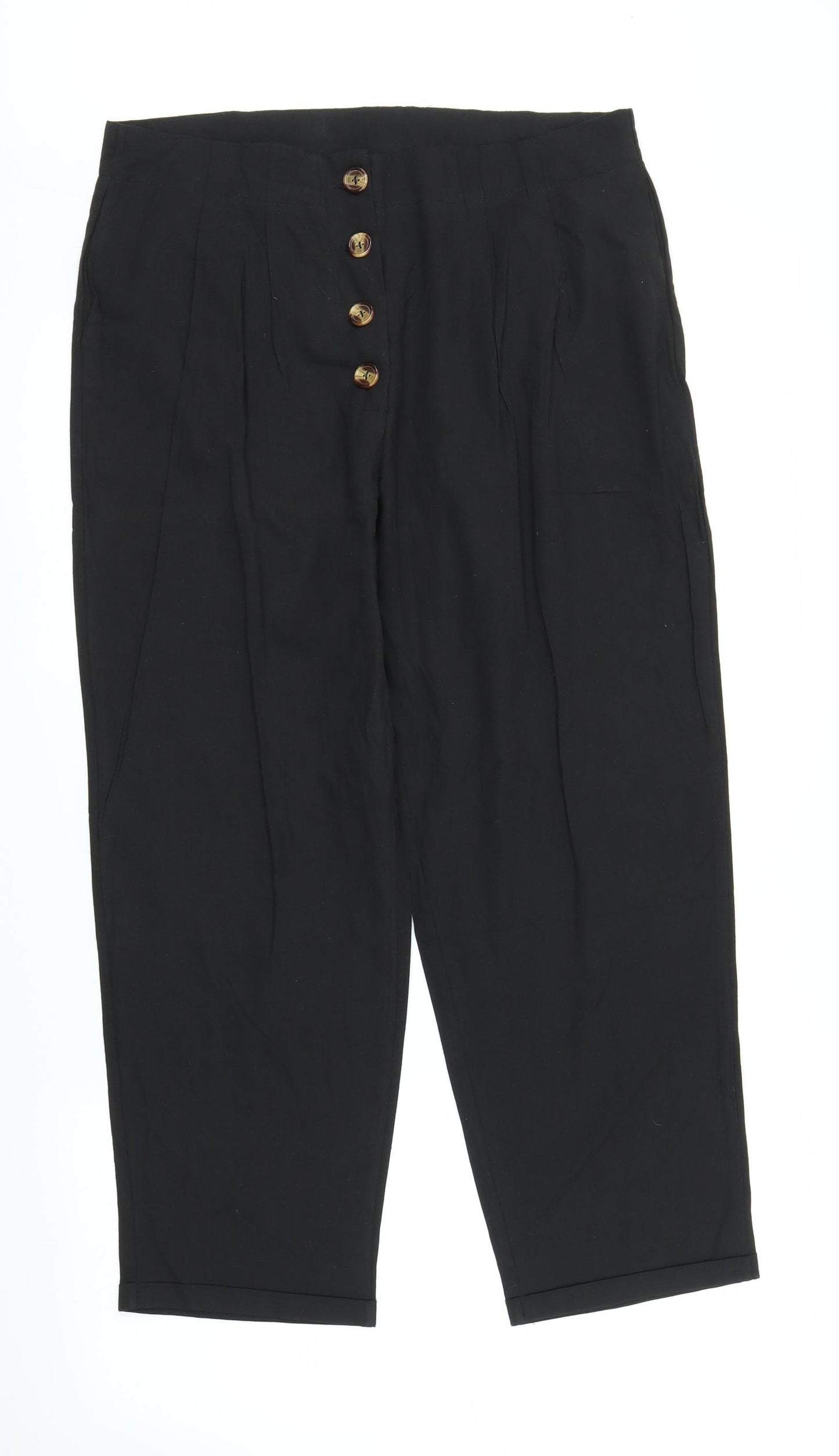 Preworn Womens Black   Capri Trousers Size XL L25 in