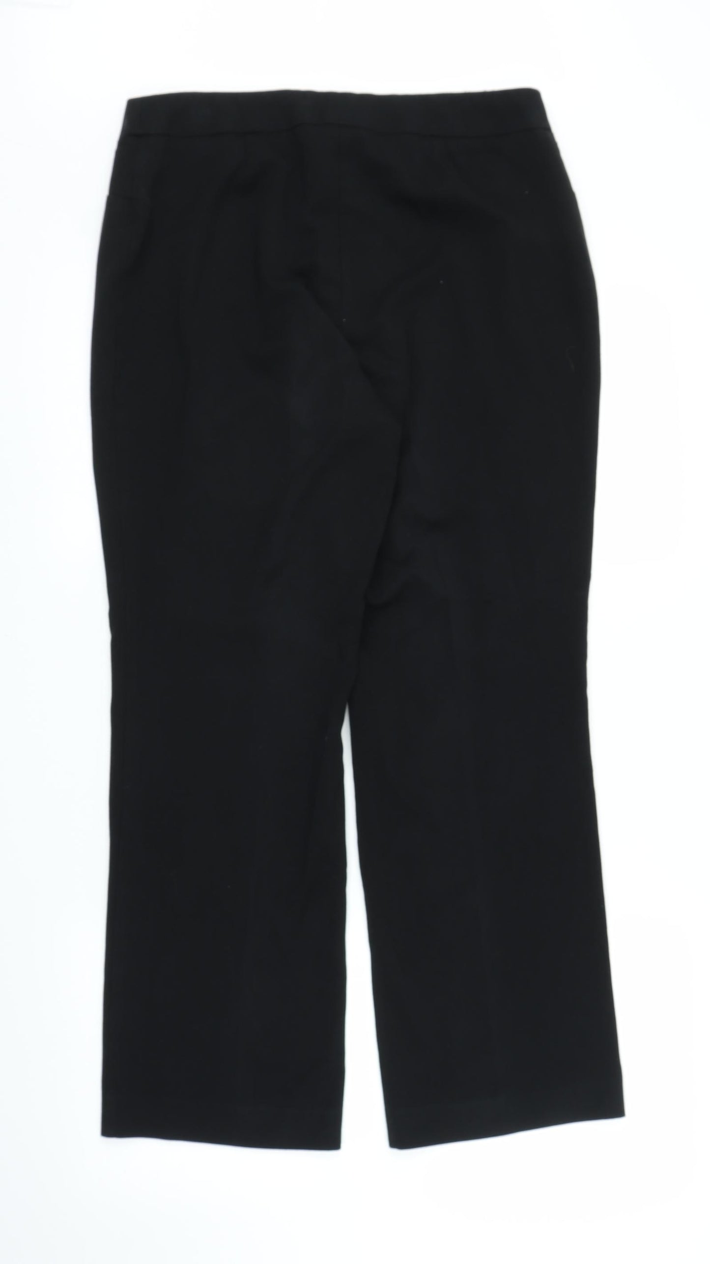 M&S Womens Black   Trousers  Size 12 L27 in