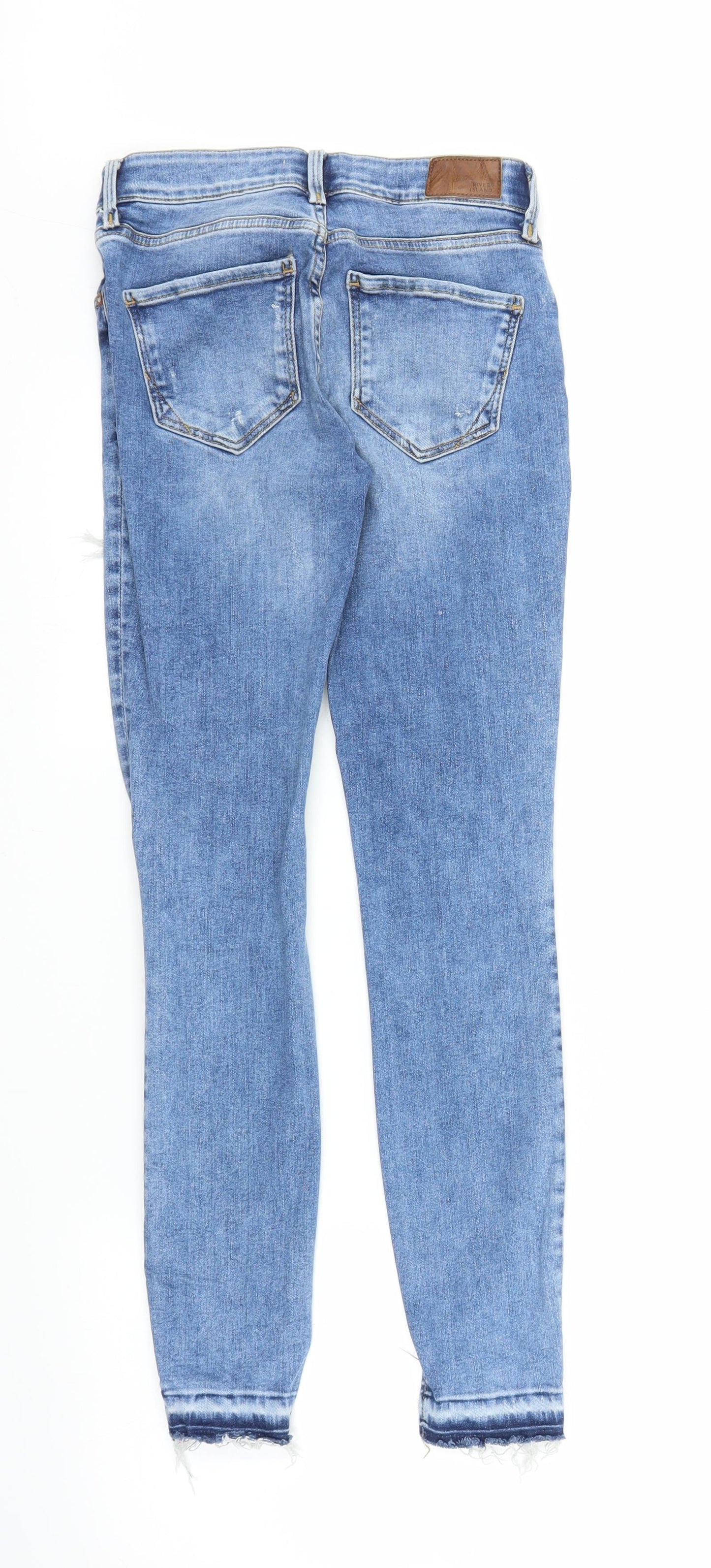 River Island Womens Blue  Denim Skinny Jeans Size 8 L26 in