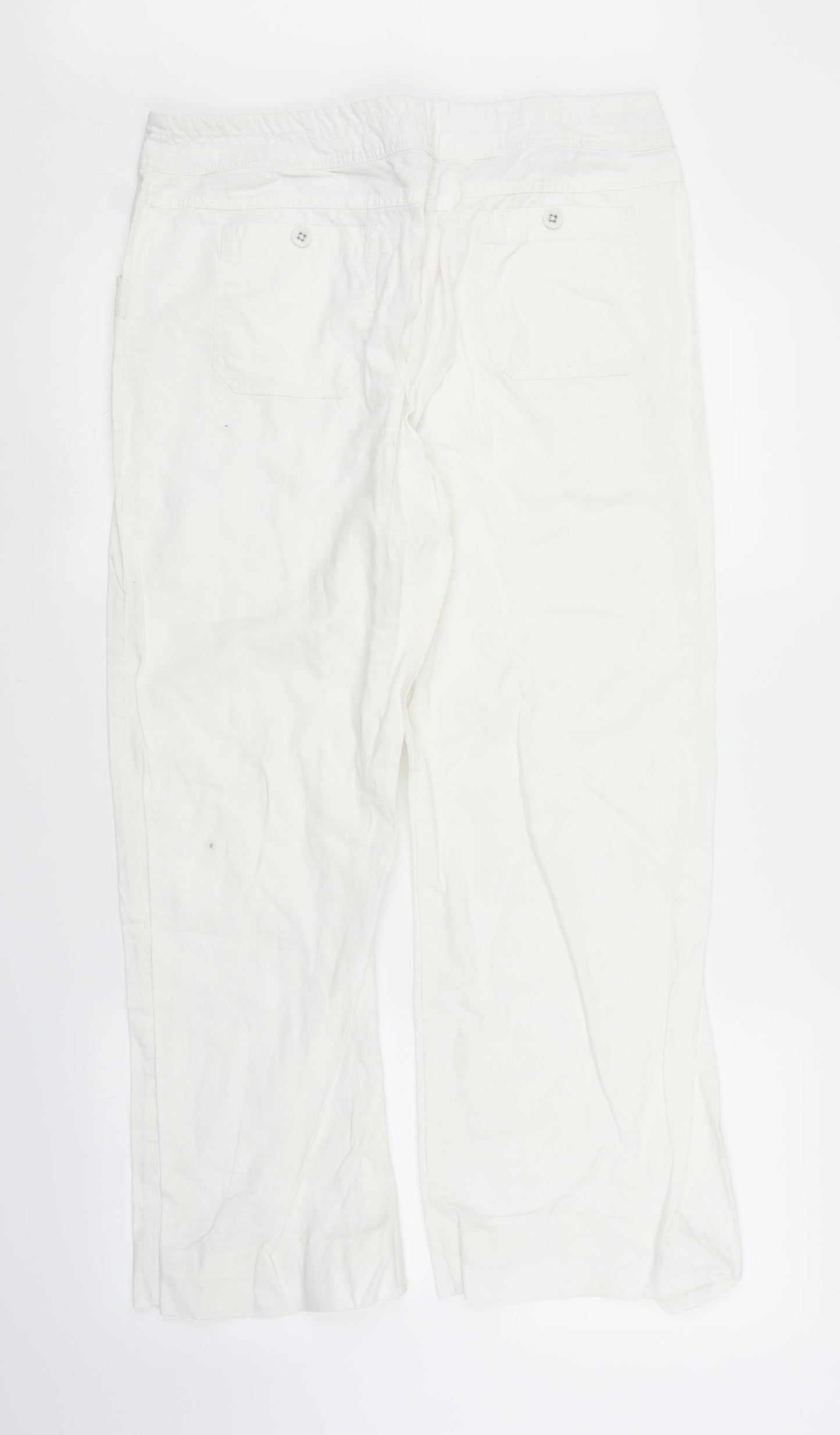 TU Womens White   Trousers  Size 12 L27 in