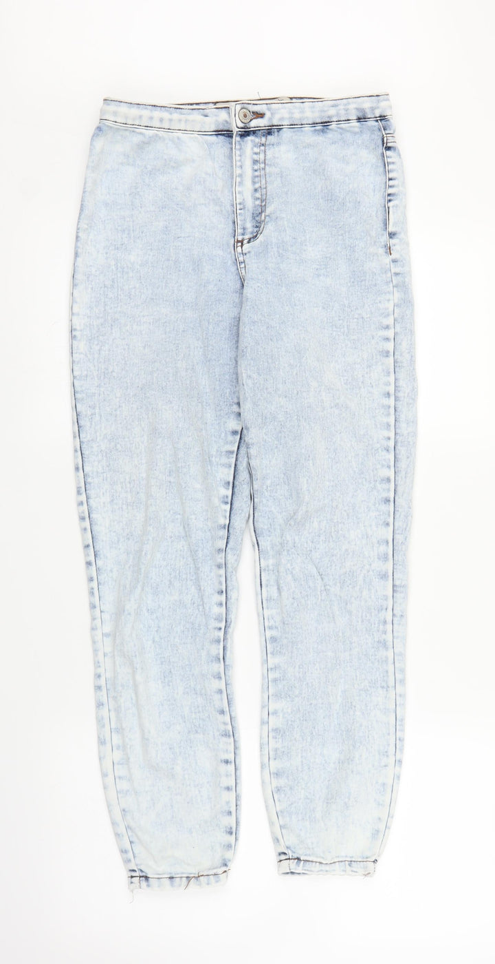 Primark Womens Blue Denim Mom Jeans Size 10 L25 in