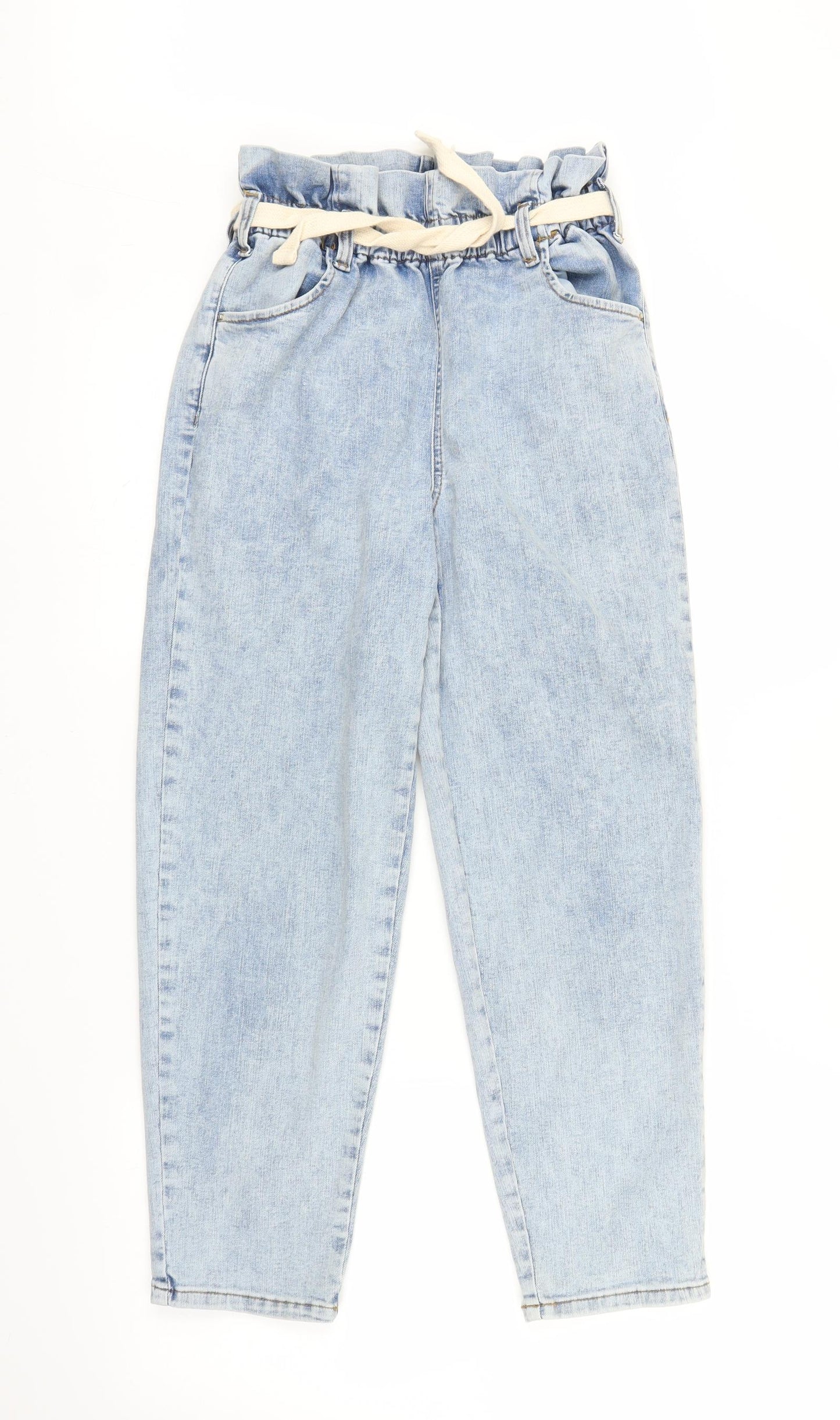 TU Womens Blue  Denim Mom Jeans Size 8 L25 in