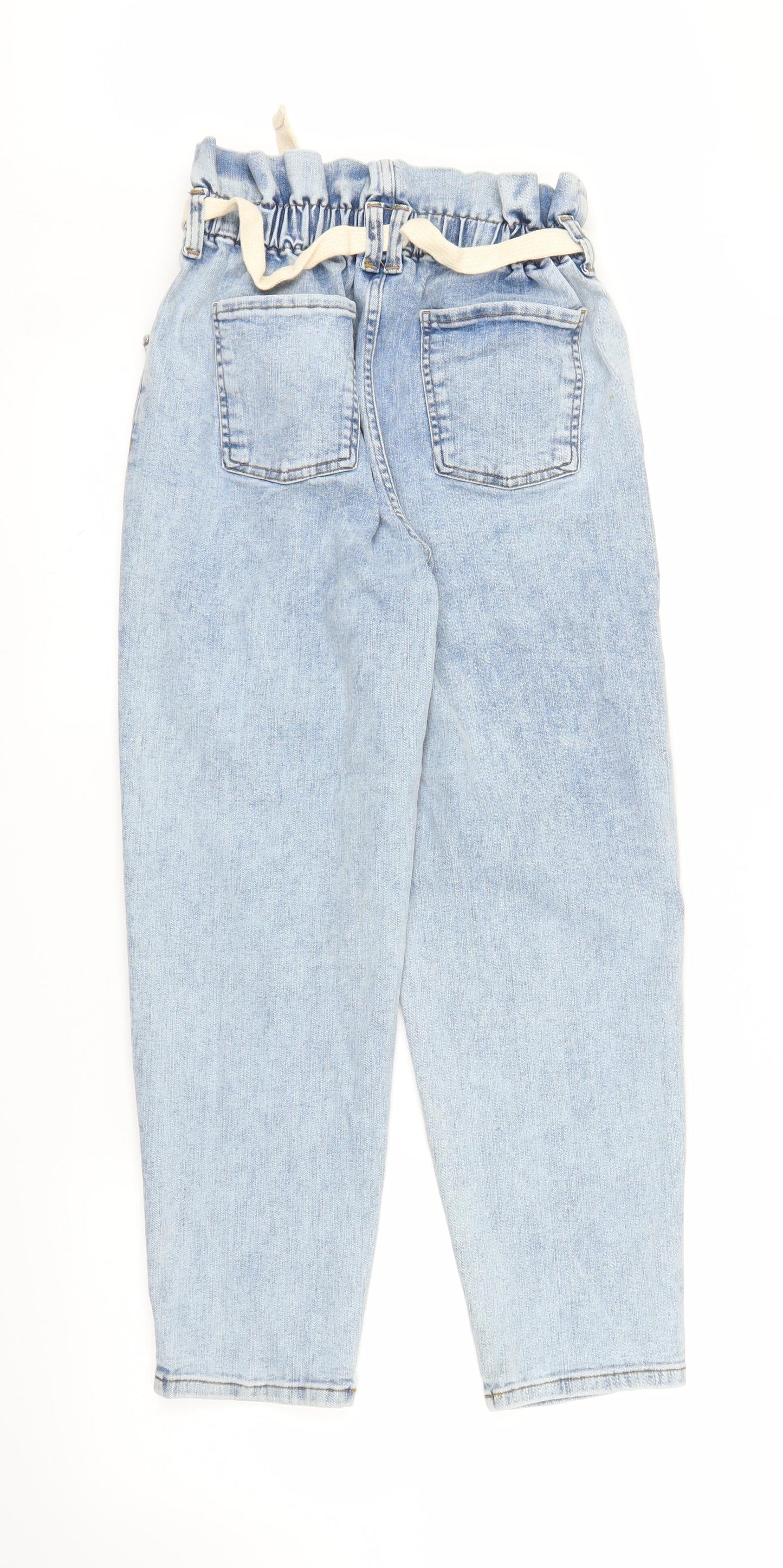 TU Womens Blue  Denim Mom Jeans Size 8 L25 in