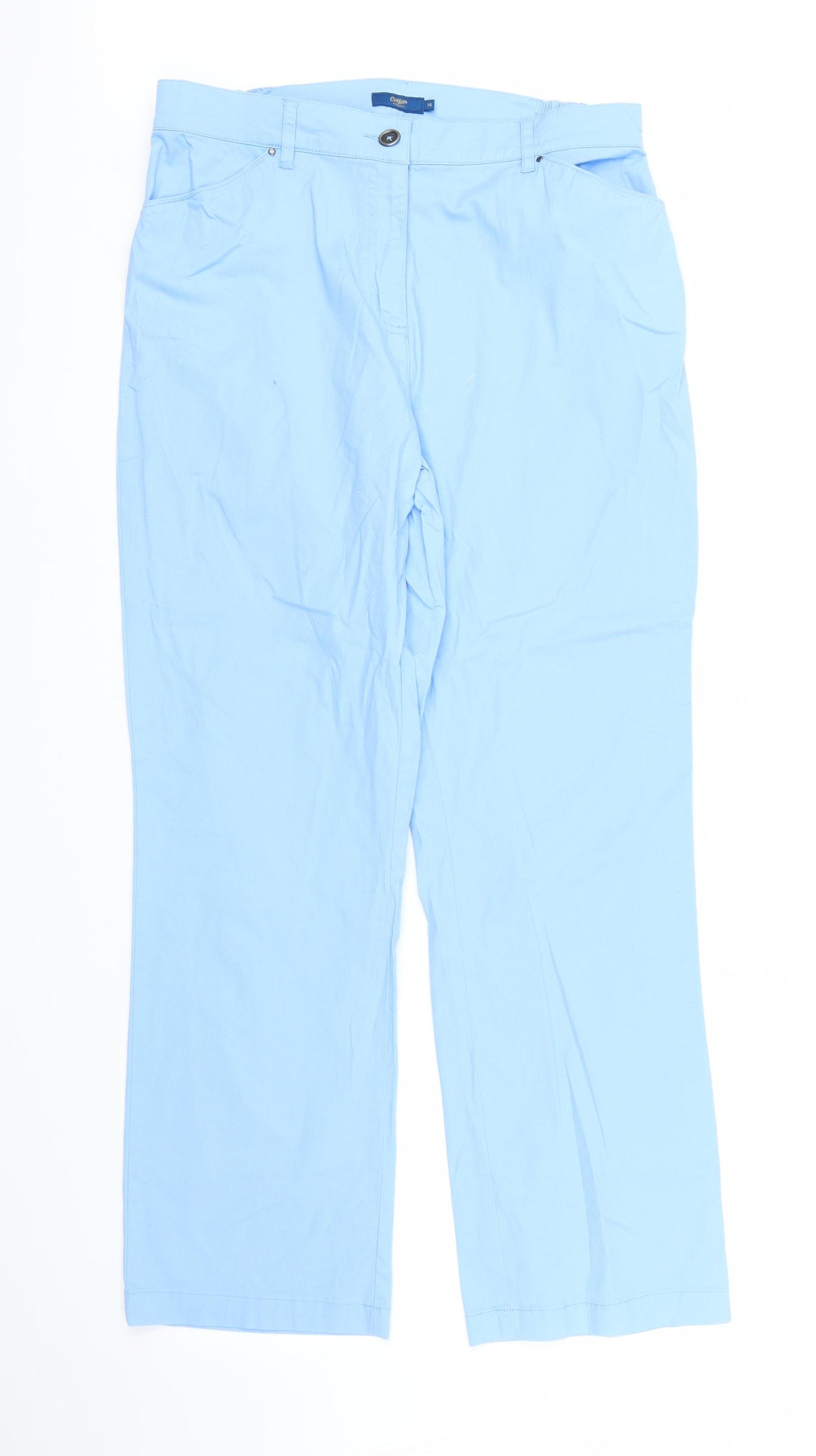 Cotton Traders Womens Blue   Trousers  Size 14 L29.5 in