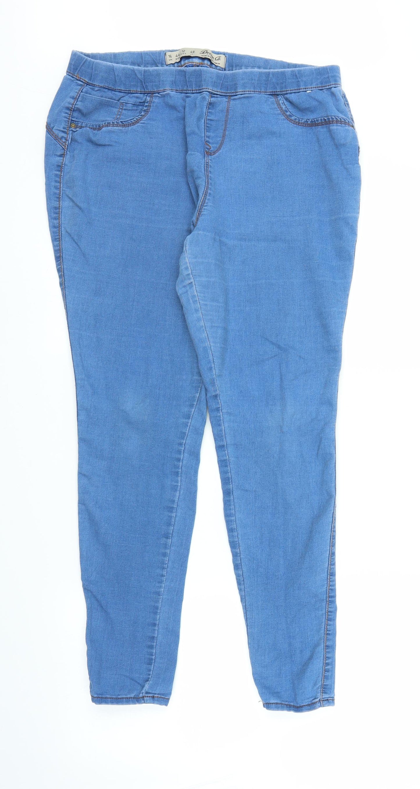 Primark Womens Blue  Denim Jegging Jeans Size 16 L26 in