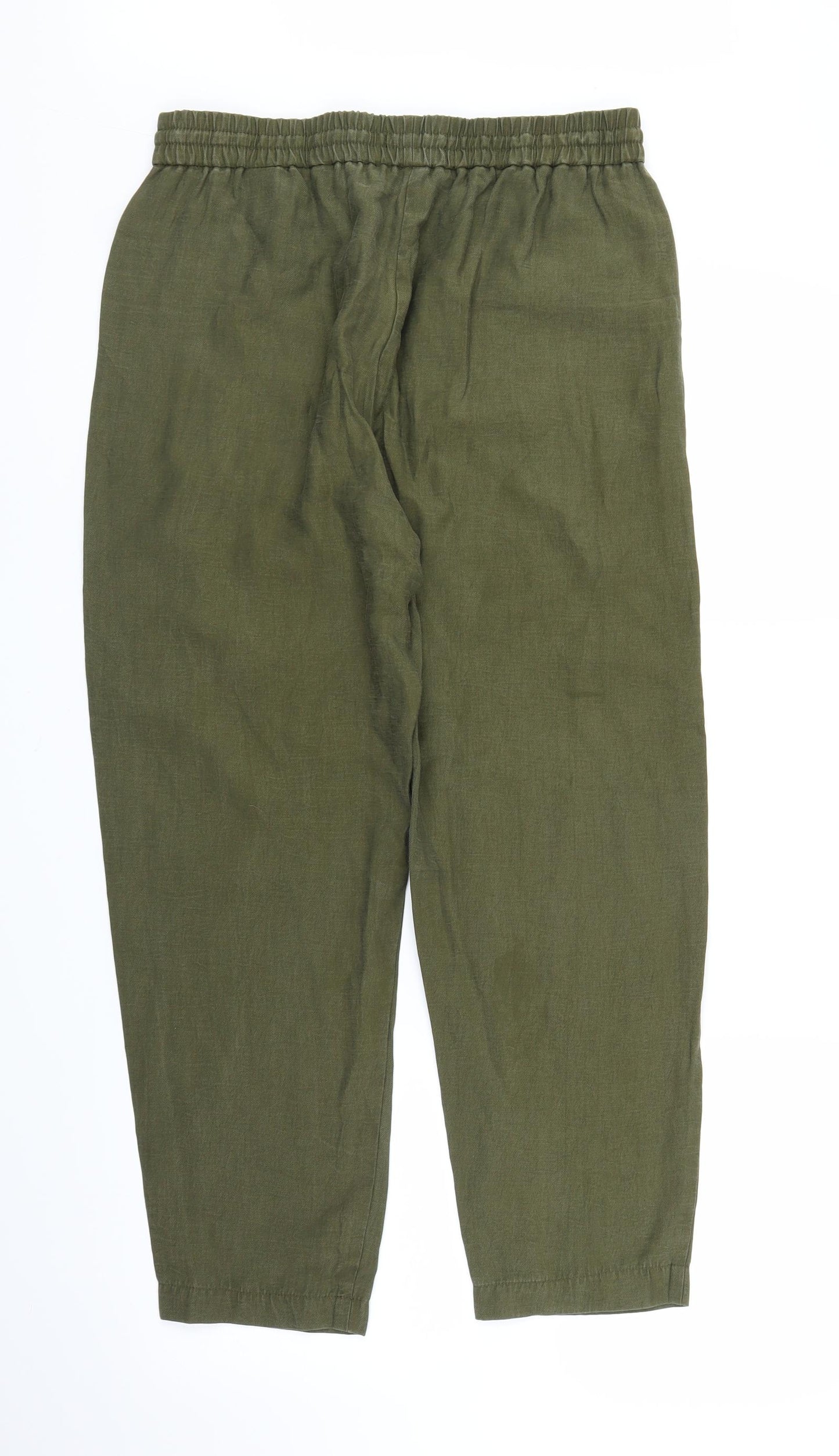 M&S Womens Green   Bloomer Trousers Size 12 L25 in