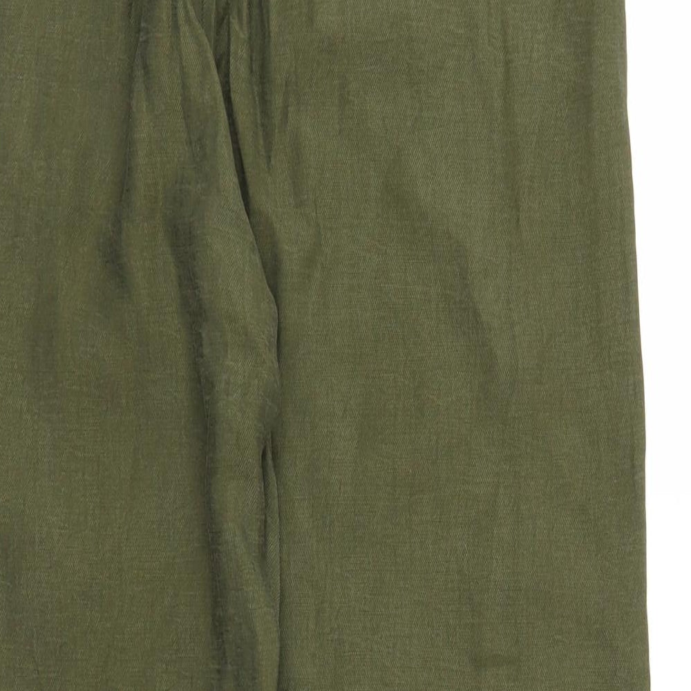 M&S Womens Green   Bloomer Trousers Size 12 L25 in
