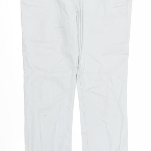 M&S Womens Grey  Denim Carpenter Trousers Size 12 L29 in