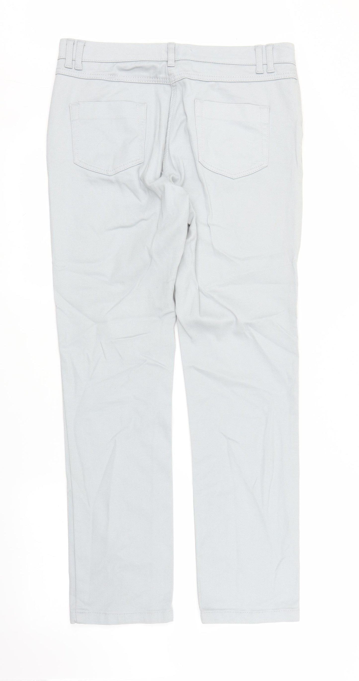 M&S Womens Grey  Denim Carpenter Trousers Size 12 L29 in