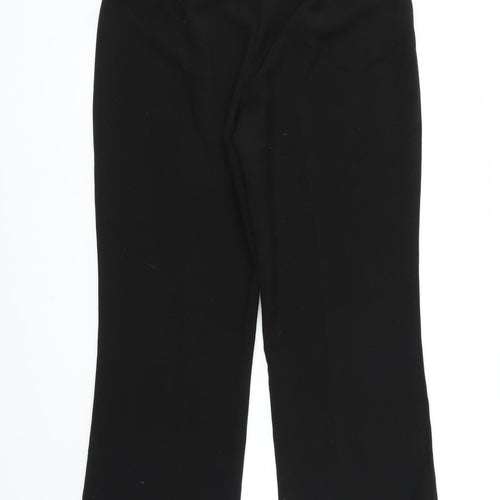 Mia Moda Womens Black   Trousers  Size 12 L25 in